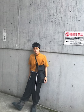 「アキコーデ」｜「アイテム（財布/小物）」を使った、やえがし。さん（メンズ・165cm）の秋コーディネート