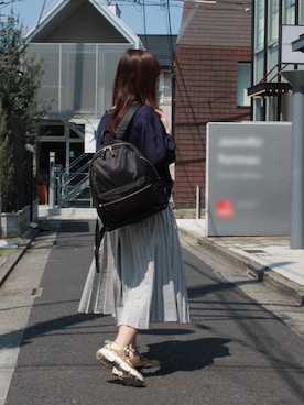 「PCバッグ」｜nacoさん（レディース・161cm）の春コーディネート