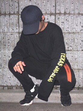 「Reebok（リーボック）のユニセックス リーボック インスタ ポンプフューリー ブラック Reebok INSTAPUMP FURY OG V65750（スニーカー）」を使った、けんけんさん（メンズ・165cm）の夏コーディネート