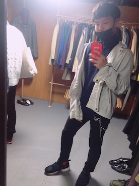 「Reebok（リーボック）のユニセックス リーボック インスタ ポンプフューリー ブラック Reebok INSTAPUMP FURY OG V65750（スニーカー）」を使った、けんけんさん（メンズ・165cm）の秋コーディネート