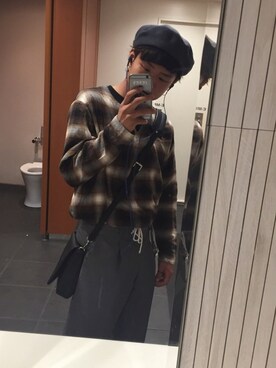 「JOURNAL STANDARD（ジャーナルスタンダード）のアイテム（ハンチング/ベレー帽）」を使った、けんけんさん（メンズ・165cm）の秋コーディネート