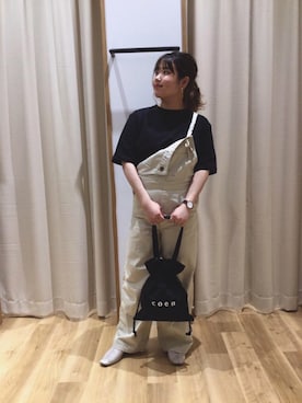 「SMITH'S（スミス）のアイテム（サロペット/オーバーオール）」を使った、coen  ないとうさん（レディース・161cm）の夏コーディネート