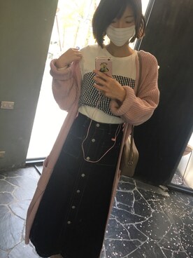 「GRL（グレイル）のアイテム（その他アウター）」を使った、鈴蘭さん（レディース・158cm）の春コーディネート