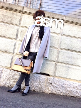 「YECCA VECCA（イェッカヴェッカ）のアイテム（その他アウター）」を使った、asmさん（レディース・156cm）の冬コーディネート
