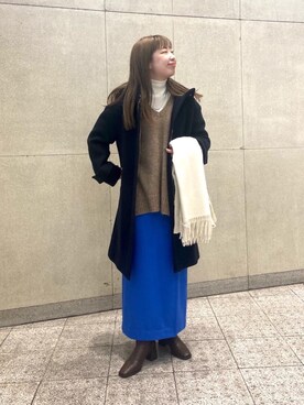 「green label relaxing（グリーンレーベルリラクシング）のアイテム（その他アウター）」を使った、horikoshiさん（レディース・156cm）の秋コーディネート