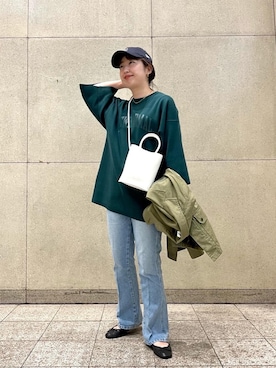 「green label relaxing（グリーンレーベルリラクシング）のアイテム（その他アウター）」を使った、horikoshiさん（レディース・156cm）の冬コーディネート
