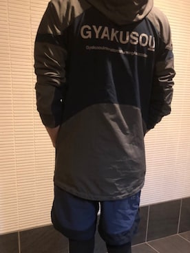 「ランニングスタイル」｜「アイテム（ナイロンジャケット）」を使った、テケチャンさん（メンズ・163cm）の秋コーディネート