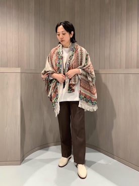 「LOEFF（ロエフ）のアイテム（アクセサリー）」を使った、Satoko Takeshitaさん（レディース・156cm）の夏コーディネート