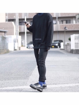 「フォロバ」｜「アイテム（スウェット）」を使った、お か っ ち 。 【 相 互 】さん（メンズ・175cm）の秋コーディネート