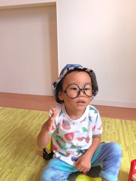 「YELLOWFACE（イエローフェイス）のアイテム」を使った、kenkenmimiさん（キッズ・90cm）の夏コーディネート