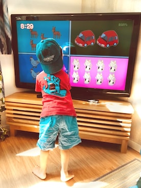 「OSHKOSH（オシュコシュ）のアイテム（帽子）」を使った、kenkenmimiさん（キッズ・90cm）の夏コーディネート