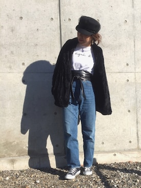 LINAさん（レディース・159cm）の冬コーディネート