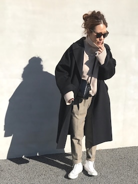 「Aco Design（アコデザイン）のアイテム（トップス）」を使った、LINAさん（レディース・159cm）の冬コーディネート
