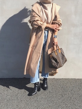 「Aco Design（アコデザイン）のアイテム」を使った、LINAさん（レディース・159cm）の秋コーディネート