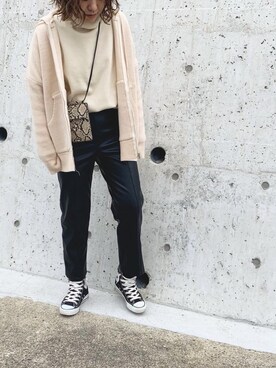 「KEnTe（ケンテ）のアイテム」を使った、LINAさん（レディース・159cm）の冬コーディネート