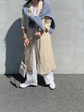 「GERMAN TRAINER（ジャーマントレーナー）のGERMAN TRAINER ジャーマントレーナー（スニーカー）」を使った、LINAさん（レディース・159cm）の春コーディネート