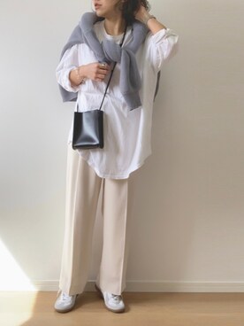 「GERMAN TRAINER（ジャーマントレーナー）のGERMAN TRAINER ジャーマントレーナー（スニーカー）」を使った、LINAさん（レディース・159cm）の春コーディネート