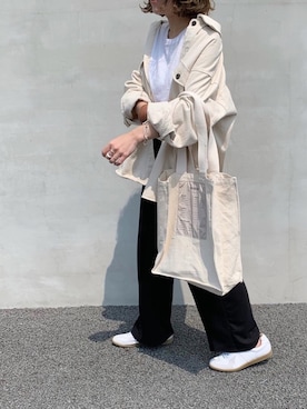 「GERMAN TRAINER（ジャーマントレーナー）のGERMAN TRAINER ジャーマントレーナー（スニーカー）」を使った、LINAさん（レディース・159cm）の春コーディネート