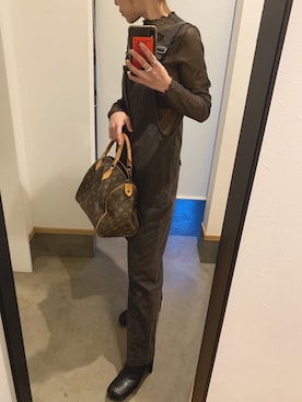 「TODAYFUL（トゥデイフル）のアイテム（サロペット/オーバーオール）」を使った、LINAさん（レディース・159cm）の春コーディネート