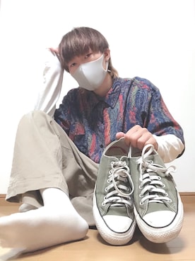 「アイテム（ソックス/靴下）」を使った、たってゃんさん（メンズ・173cm）の春コーディネート