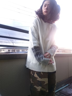 「ファセッタズム」｜「アイテム（スウェット）」を使った、KNOCK and WOODさん（メンズ・165cm）の冬コーディネート