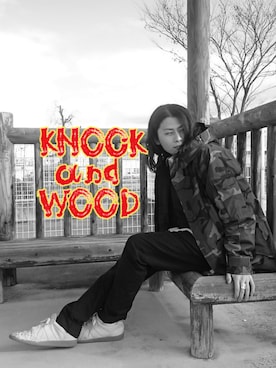 「FACETASM」｜「アイテム（マウンテンパーカー）」を使った、KNOCK and WOODさん（メンズ・165cm）の春コーディネート