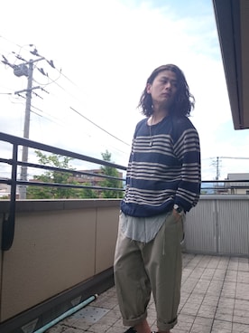 「エドウィナホール」｜「アイテム（その他）」を使った、KNOCK and WOODさん（メンズ・165cm）の夏コーディネート