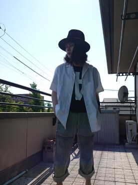 「通販」｜「アイテム（その他）」を使った、KNOCK and WOODさん（メンズ・165cm）の夏コーディネート