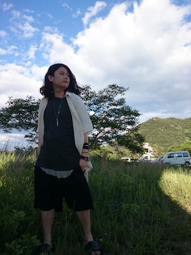 「通販」｜「アイテム（その他）」を使った、KNOCK and WOODさん（メンズ・165cm）の夏コーディネート