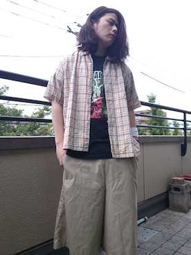 「通販」｜「アイテム（その他）」を使った、KNOCK and WOODさん（メンズ・165cm）の夏コーディネート