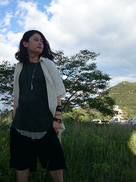 「通販」｜「アイテム（その他）」を使った、KNOCK and WOODさん（メンズ・165cm）の夏コーディネート
