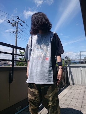 「通販」｜「アイテム（その他）」を使った、KNOCK and WOODさん（メンズ・165cm）の夏コーディネート