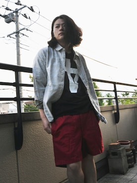 「通販」｜「アイテム（その他）」を使った、KNOCK and WOODさん（メンズ・165cm）の夏コーディネート