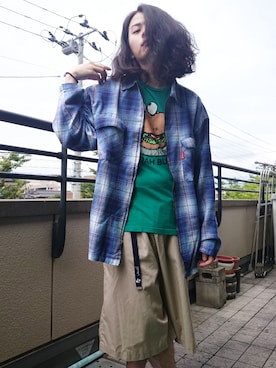 「通販」｜「アイテム（その他）」を使った、KNOCK and WOODさん（メンズ・165cm）の夏コーディネート