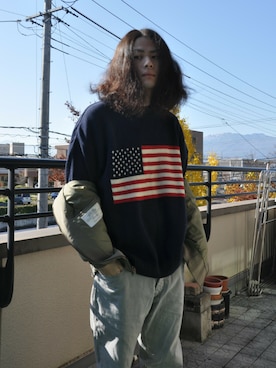 「通販」｜「アイテム（その他）」を使った、KNOCK and WOODさん（メンズ・165cm）の秋コーディネート