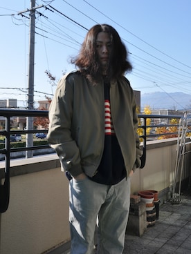 「通販」｜「アイテム（その他）」を使った、KNOCK and WOODさん（メンズ・165cm）の秋コーディネート