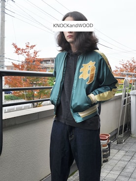 「通販」｜「アイテム（その他）」を使った、KNOCK and WOODさん（メンズ・165cm）の秋コーディネート
