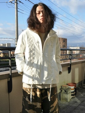「通販」｜「アイテム（ジャケット/アウター）」を使った、KNOCK and WOODさん（メンズ・165cm）の秋コーディネート