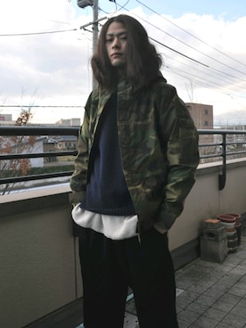 「通販」｜「アイテム（ジャケット/アウター）」を使った、KNOCK and WOODさん（メンズ・165cm）の冬コーディネート