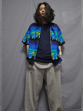 「SASQUATCHfabrix」｜「アイテム（その他）」を使った、KNOCK and WOODさん（メンズ・165cm）の夏コーディネート
