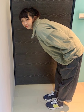 「ROTHCO（ロスコ）のアイテム（ノーカラージャケット）」を使った、ccuuccc 🇹🇼さん（レディース・166cm）の冬コーディネート