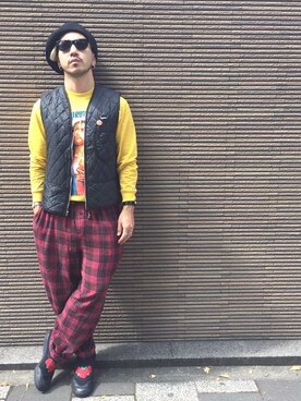 「COOTIE」｜「アイテム（その他アウター）」を使った、kouさん（メンズ・168cm）の秋コーディネート