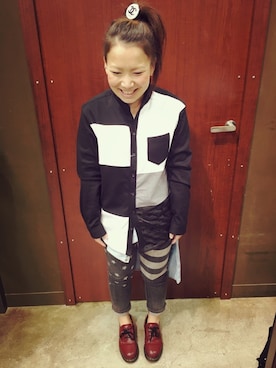 「彼氏の服」｜ERIKOさん（レディース・154cm）の冬コーディネート