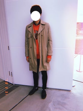 「GAP（ギャップ）のアイテム（トレンチコート）」を使った、ｎａ-ｎｏ さん（メンズ・184cm）の春コーディネート