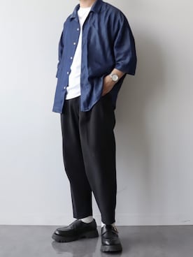 「Lui's（ルイス）のアイテム（スラックス）」を使った、itsukiさん（メンズ・167cm）の春コーディネート