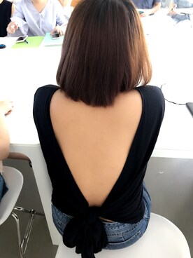 「Mo&Co.（モーアンドコー）のアイテム（パンツ）」を使った、叮ding噹さん（レディース・162cm）の夏コーディネート