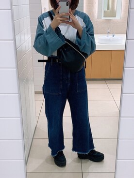「アイテム（メッセンジャーバッグ）」を使った、奏さん（レディース・157cm・20代）の冬コーディネート