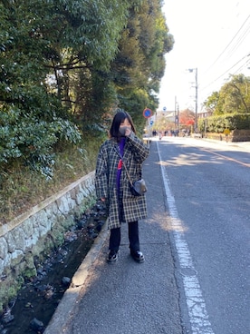 「KIRSH（キルシー）のアイテム（スウェット）」を使った、Hinakiさん（レディース・154cm）の冬コーディネート
