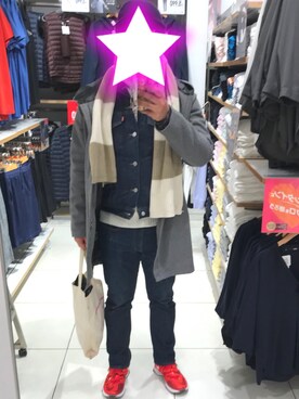 「BIG SMITH（ビッグスミス）のアイテム（パンツ）」を使った、りきさん（メンズ・173cm）の冬コーディネート
