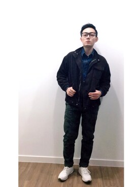 「PULL&BEAR（プルアンドベア）のアイテム（スニーカー）」を使った、Jinさん（メンズ・175cm）の冬コーディネート